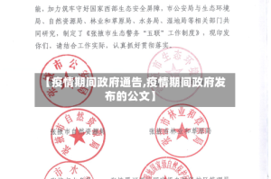 【疫情期间政府通告,疫情期间政府发布的公文】