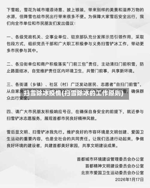 扫雪除冰疫情(扫雪除冰的工作原则)-第1张图片